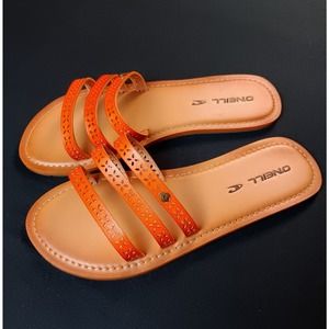 O’Neill Women’s Brown Strappy Slides Sandals size 8